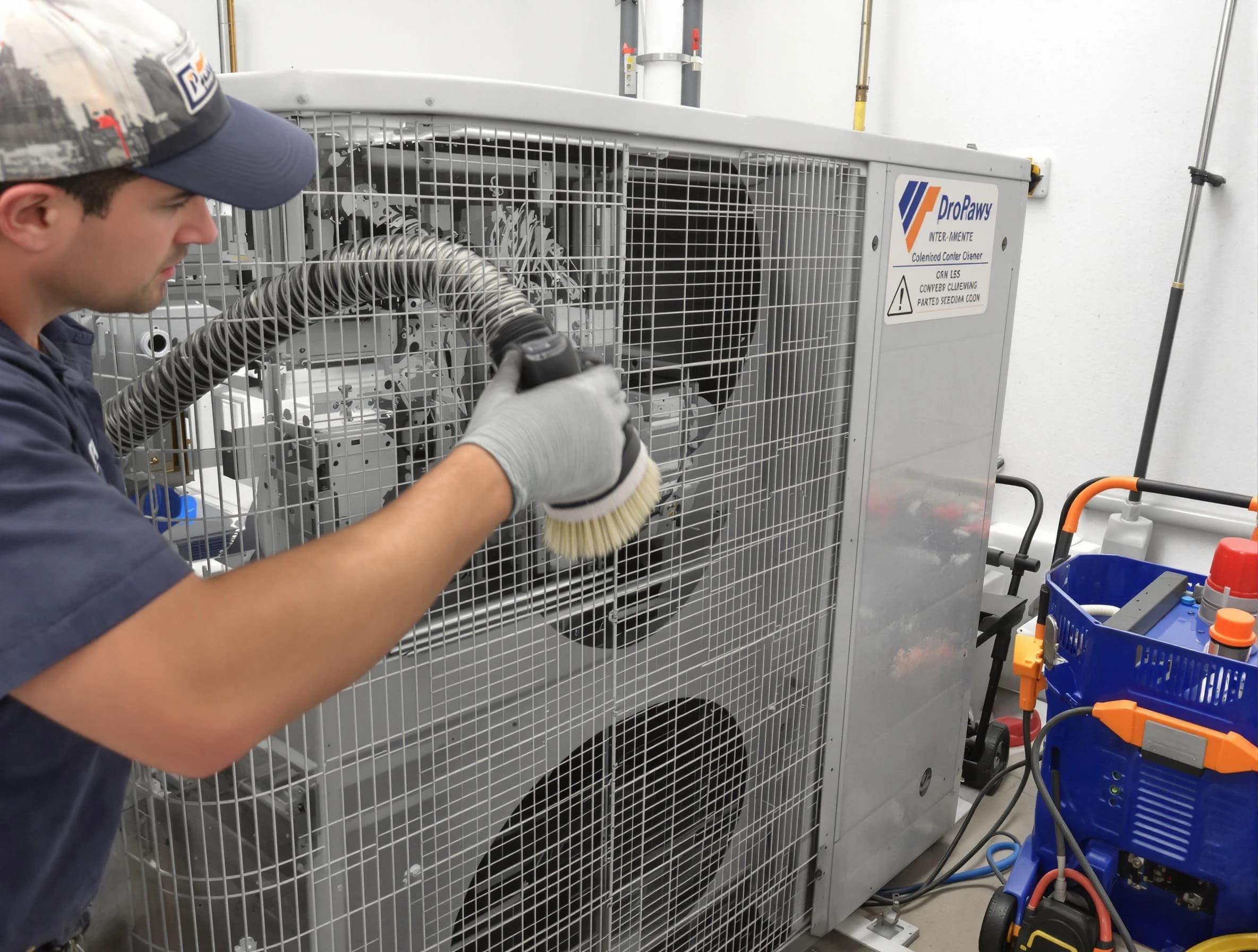 Castle Pines Air Duct Cleaning specialist performing precision AC coil cleaning for improved system performance in Castle Pines