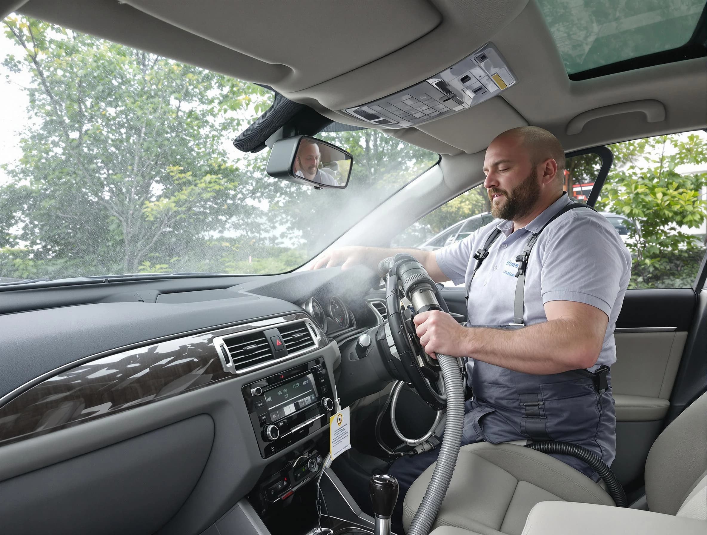 Castle Pines Air Duct Cleaning specialist performing professional car duct cleaning in Castle Pines