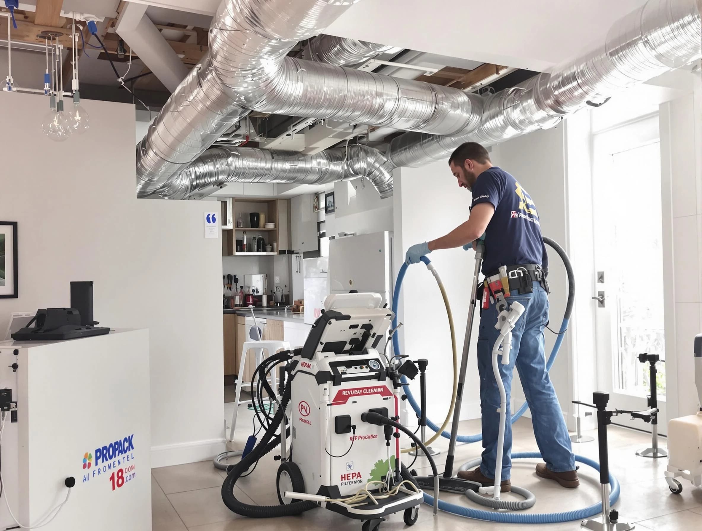 Castle Pines Air Duct Cleaning technician performing advanced pure duct cleaning with specialized equipment in Castle Pines