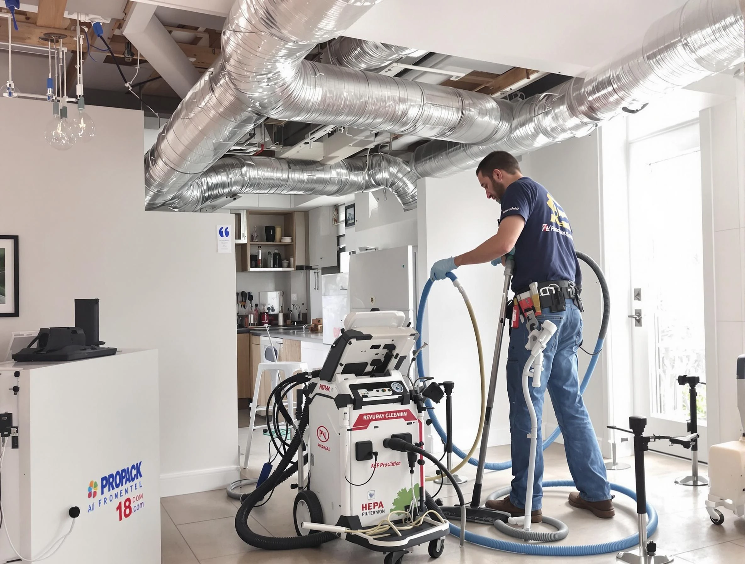 Castle Pines Air Duct Cleaning technician performing advanced pure duct cleaning with specialized equipment in Castle Pines