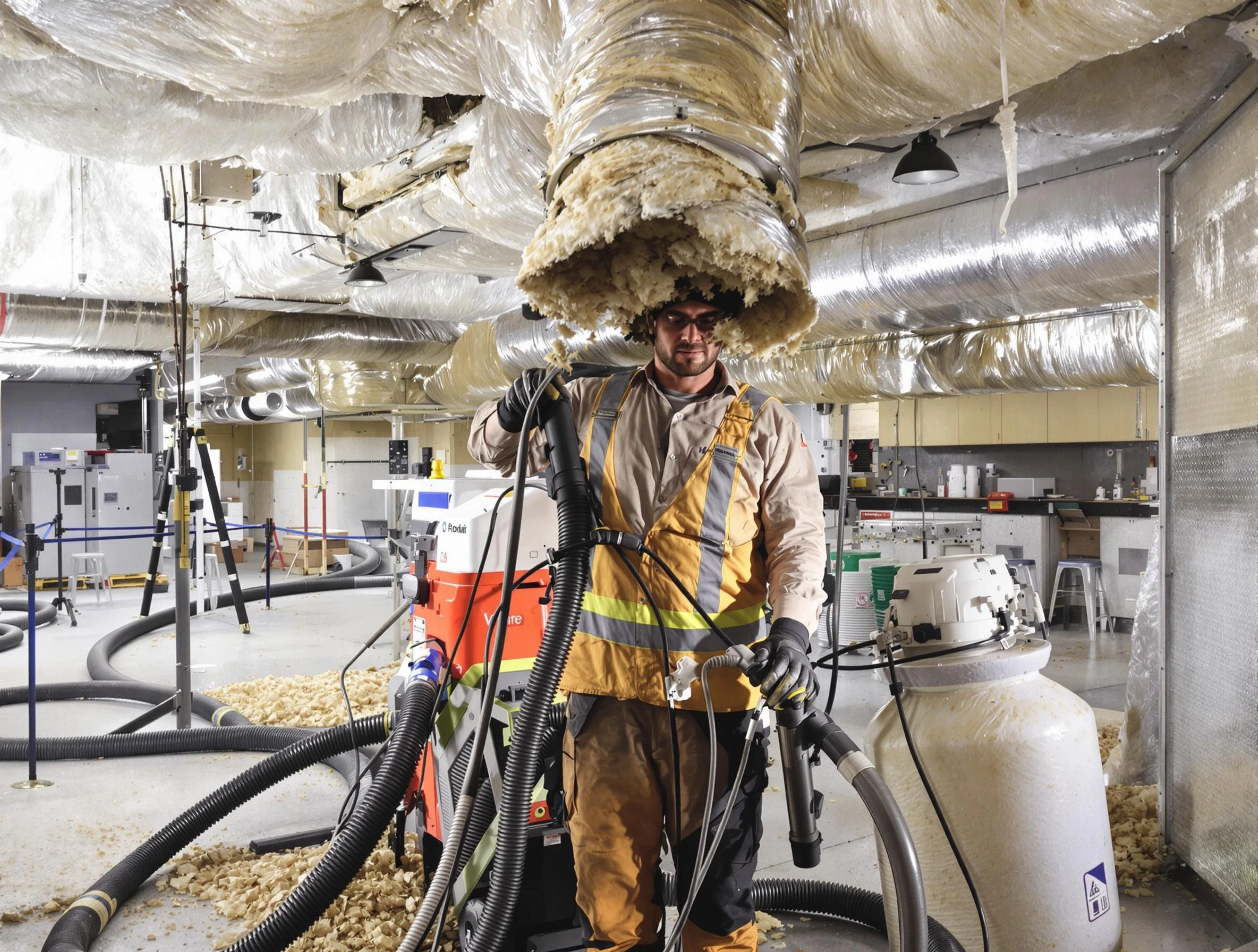 Professional vacuum insulation removal by Castle Pines Air Duct Cleaning expert in Castle Pines